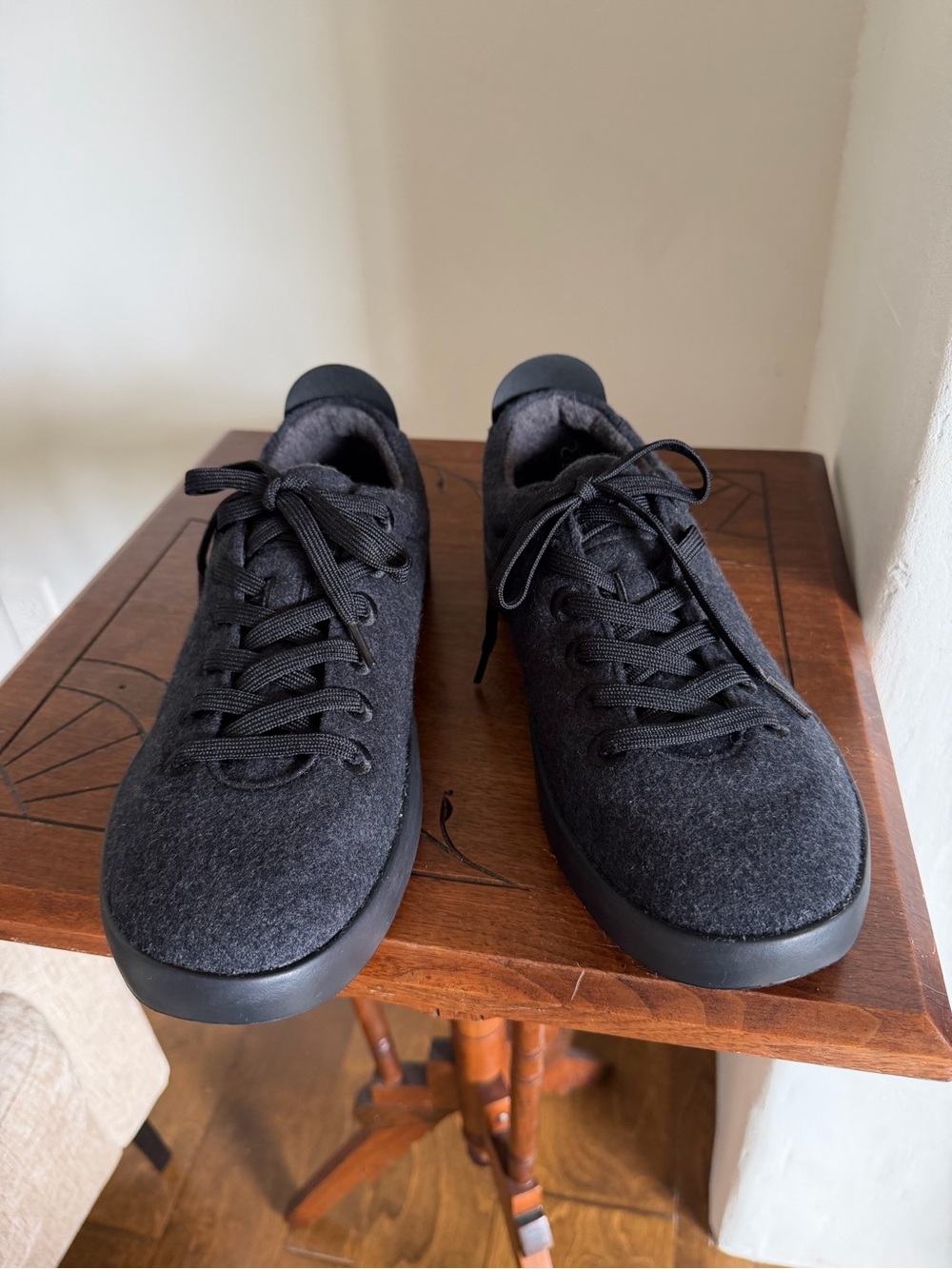 allbirds Men's Black Wool Runner Sneakers - Picture 2 of 9